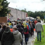 Impressionen vom Willkommensgruß für Flüchtline in Lüchow